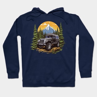 Vintage Jeep Print Hoodie